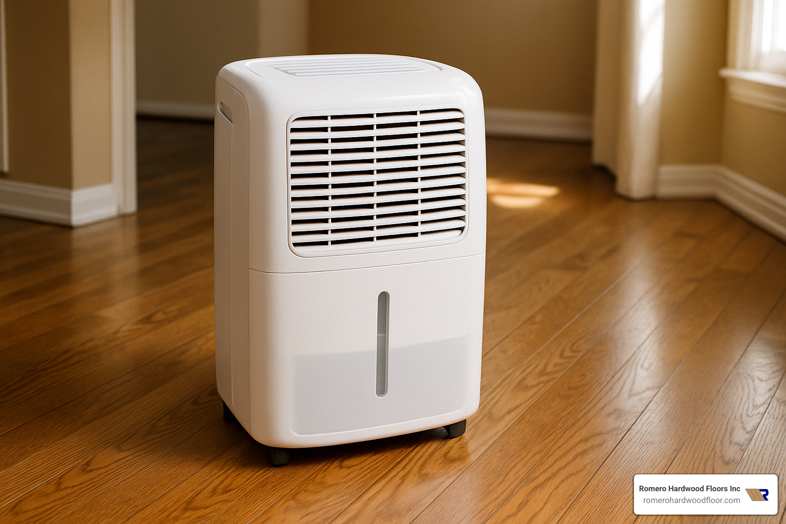 dehumidifier on plank floor - how to repair damaged hardwood floors