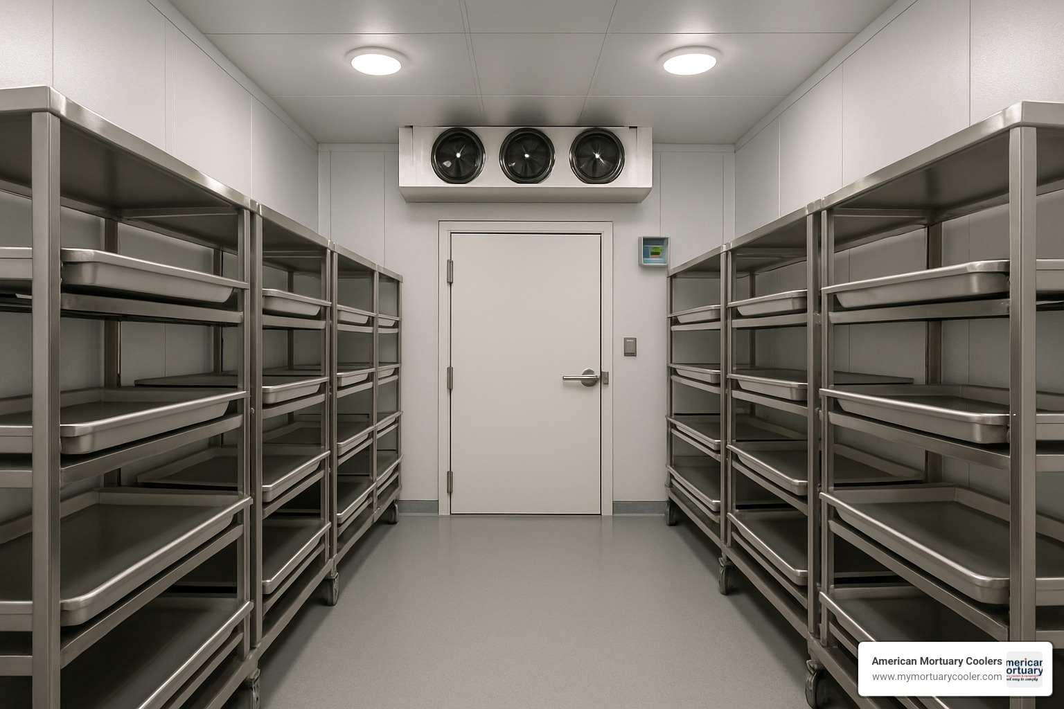 16-body walk-in morgue freezer layout - morgue freezer - 16