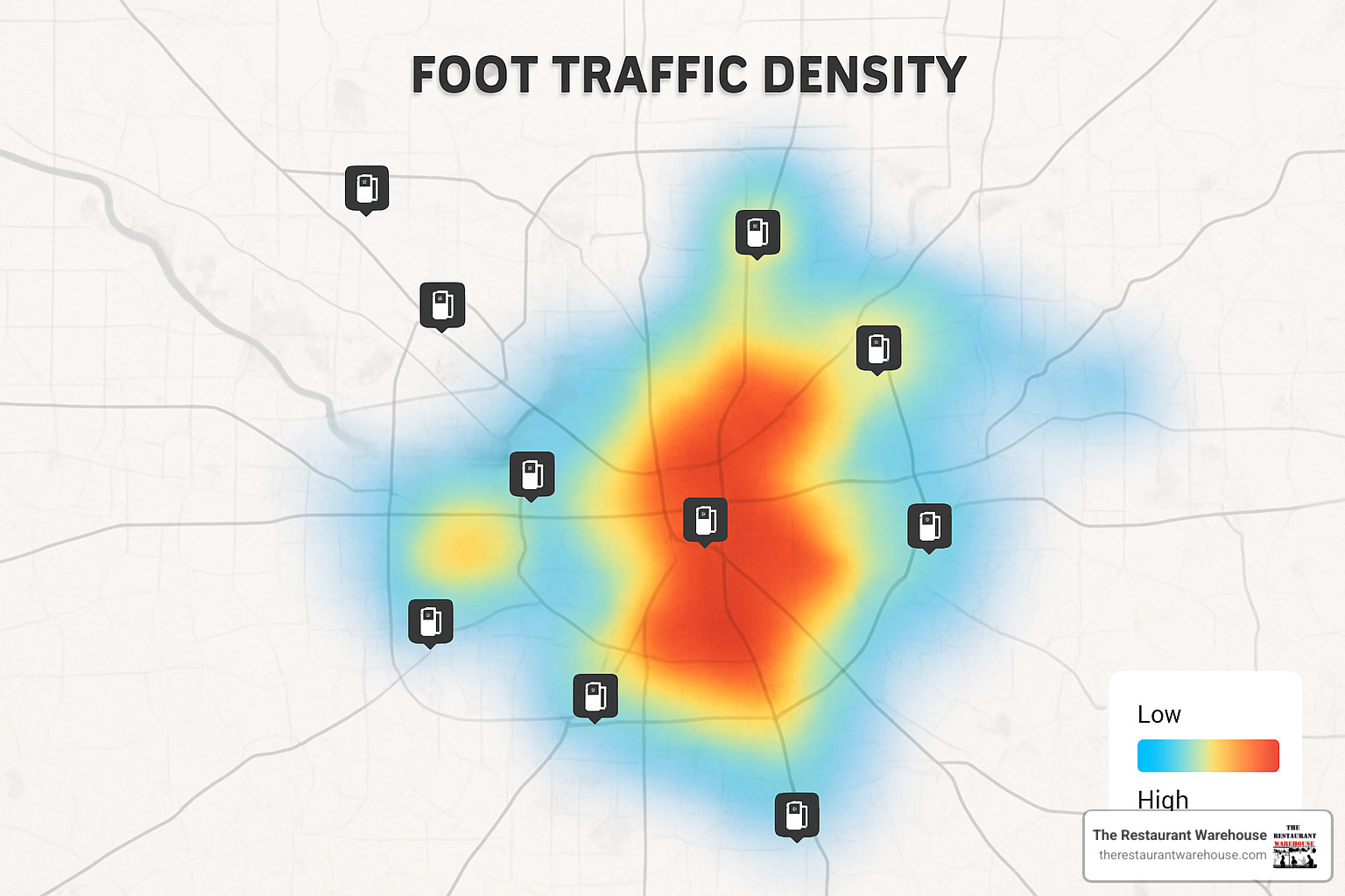 location foot-traffic heatmap analysis - ice machine business for sale