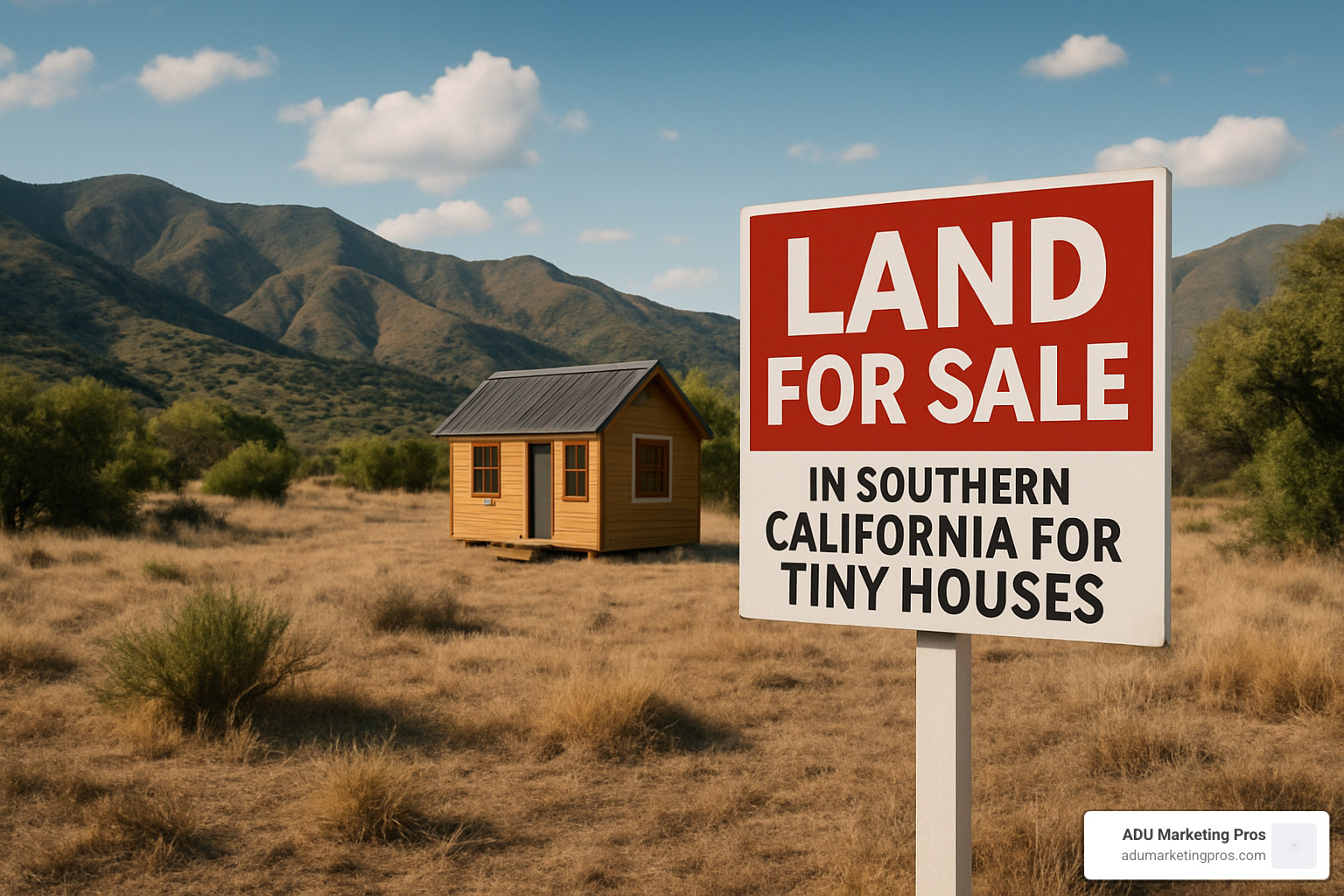 Sample listing map showing distribution of tiny house land across Southern California counties - land for sale in southern california for tiny houses
