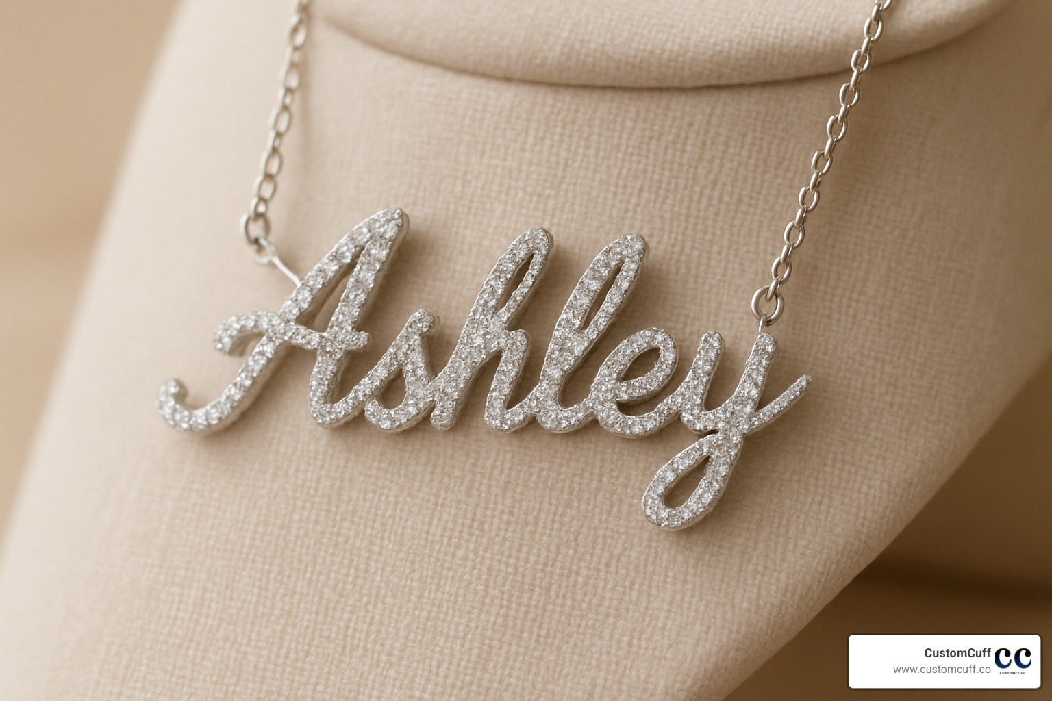 cursive script name pendant with sparkly finish - single name pendant