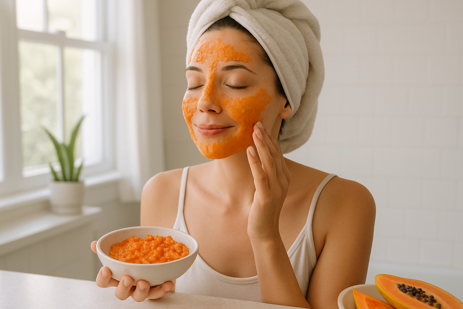 papaya mask application - natural exfoliation methods