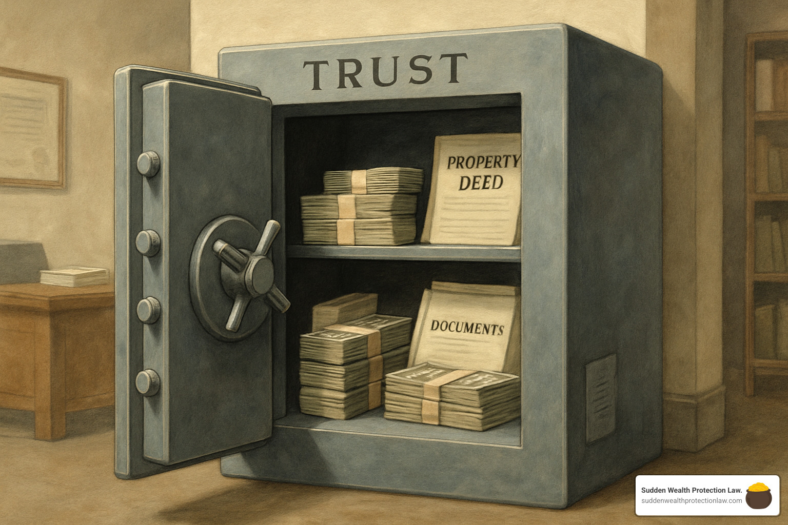 trust vault with assets inside - irrevocable trusts for dummies