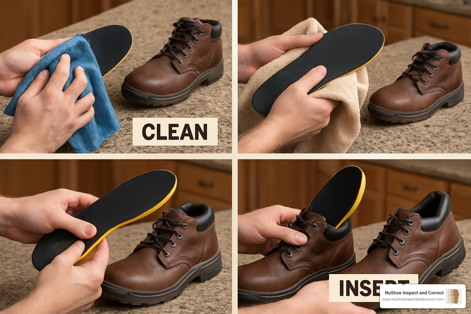 step-by-step insole care and maintenance guide - insoles for concrete floors