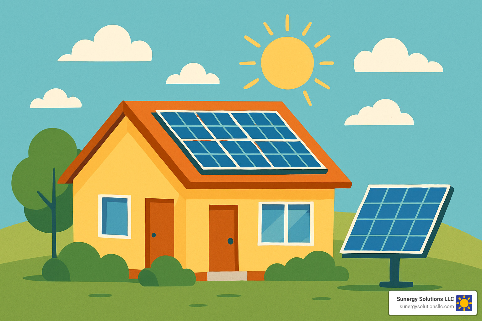 U.S. family checking smartphone monitoring app showing real-time solar production and energy savings - home solar energy