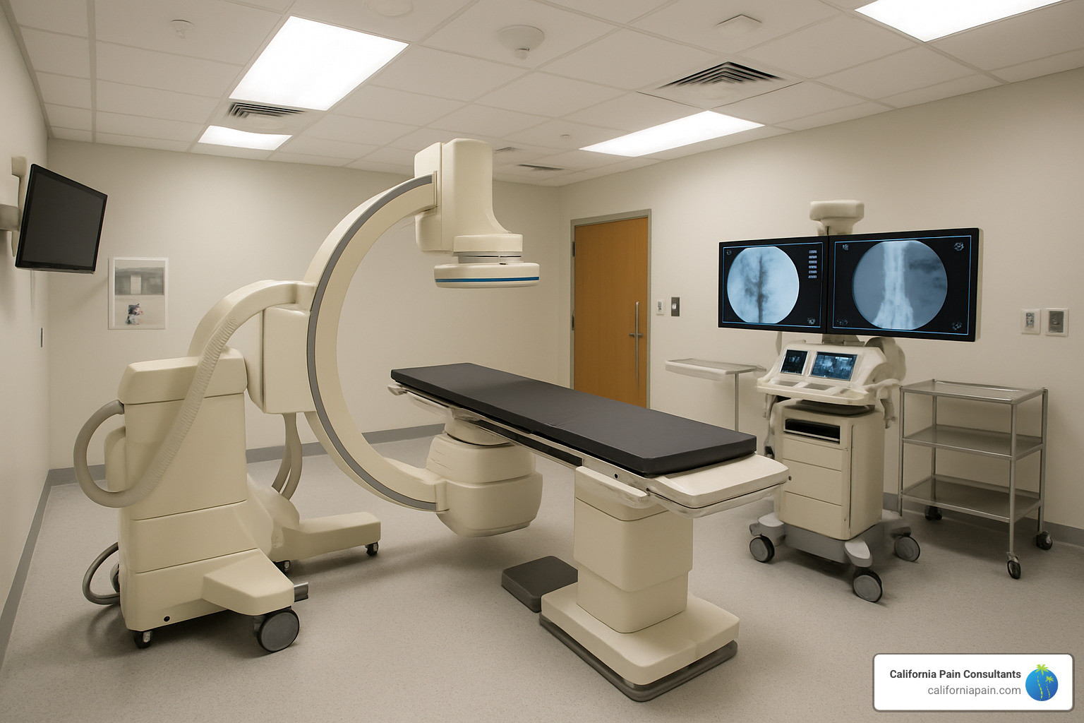Modern fluoroscopy suite with advanced imaging equipment for guided spine procedures - spine pain relief center Modern fluoroscopy suite with advanced imaging equipment for guided spine procedures - spine pain relief center