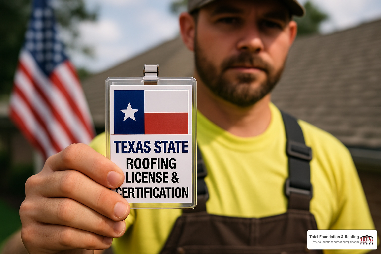 professional roofing certification badge and license verification - same day roof repair