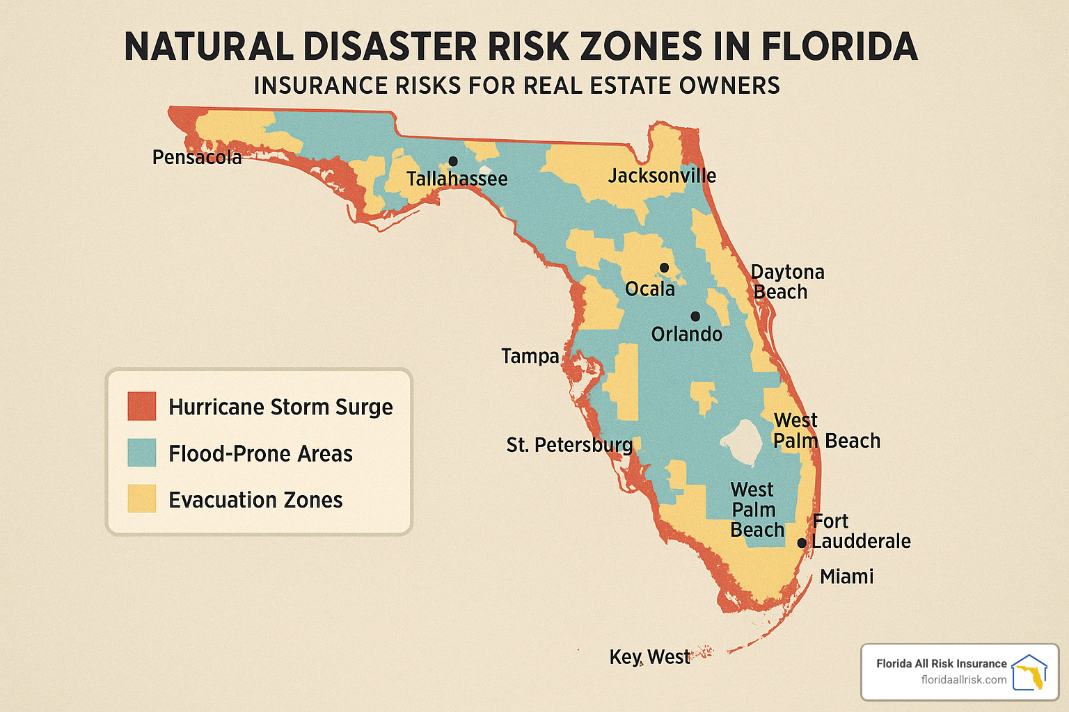 florida natural disaster risk map - florida real estate insurance