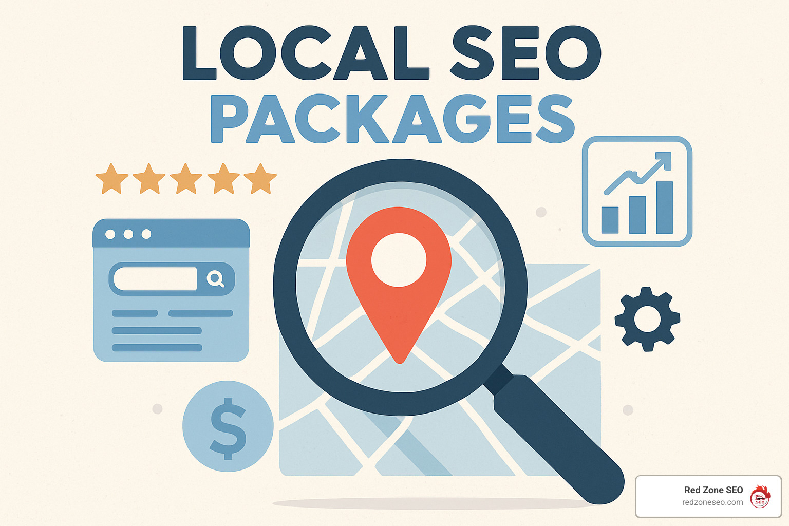 Google Business Profile dashboard showing optimized business listing with photos, reviews, and local search performance metrics - local seo packages