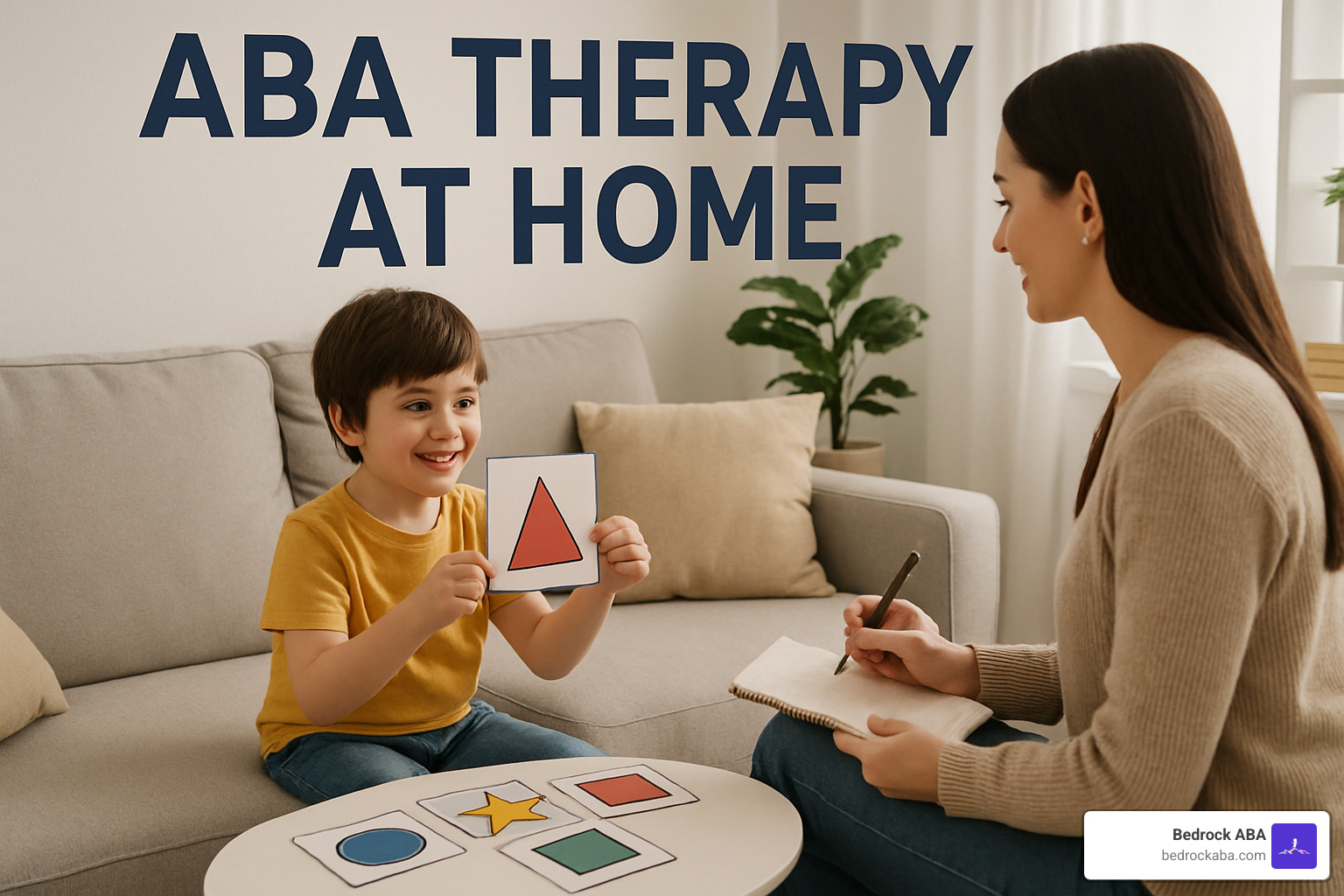 parent using visual schedule with child during morning routine - aba therapy at home