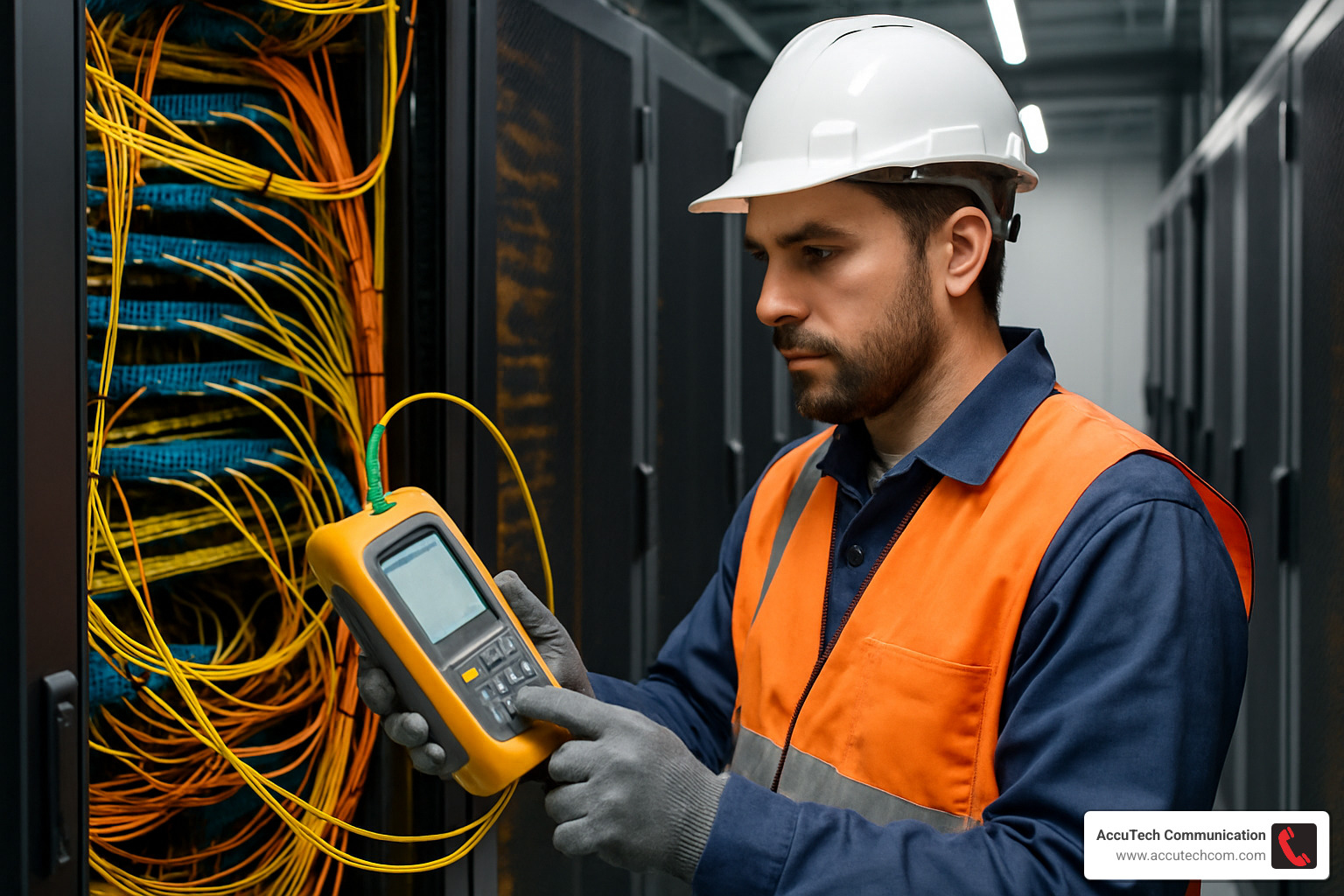 fiber optic technician testing network equipment - cfot certification online