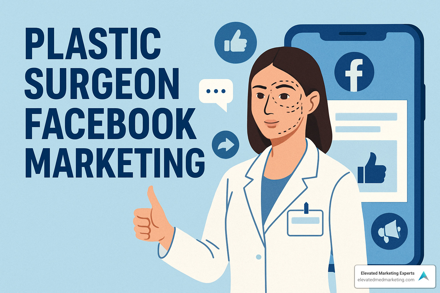 Facebook ad disapproval stamp with compliance checklist - Plastic surgeon Facebook marketing