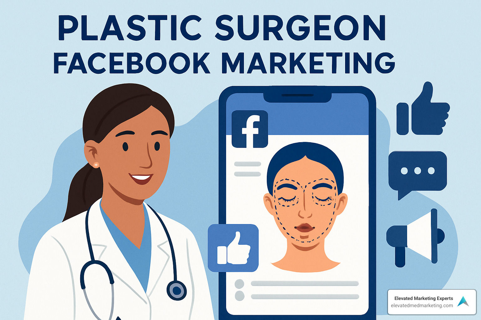 Social media platform icons in a race, showing user demographics and engagement rates - Plastic surgeon Facebook marketing