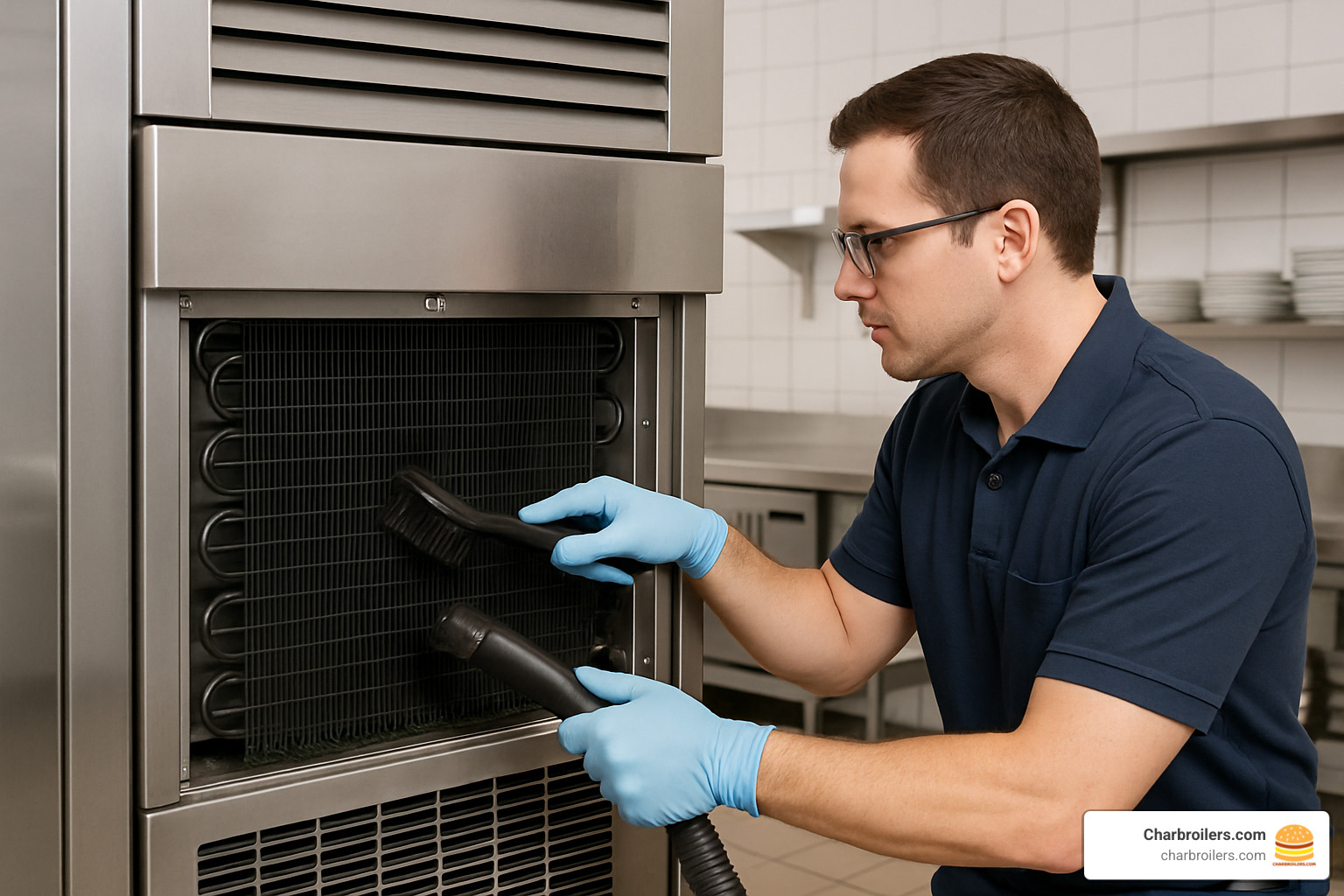 cleaning condenser coil - imperial frost free commercial freezer