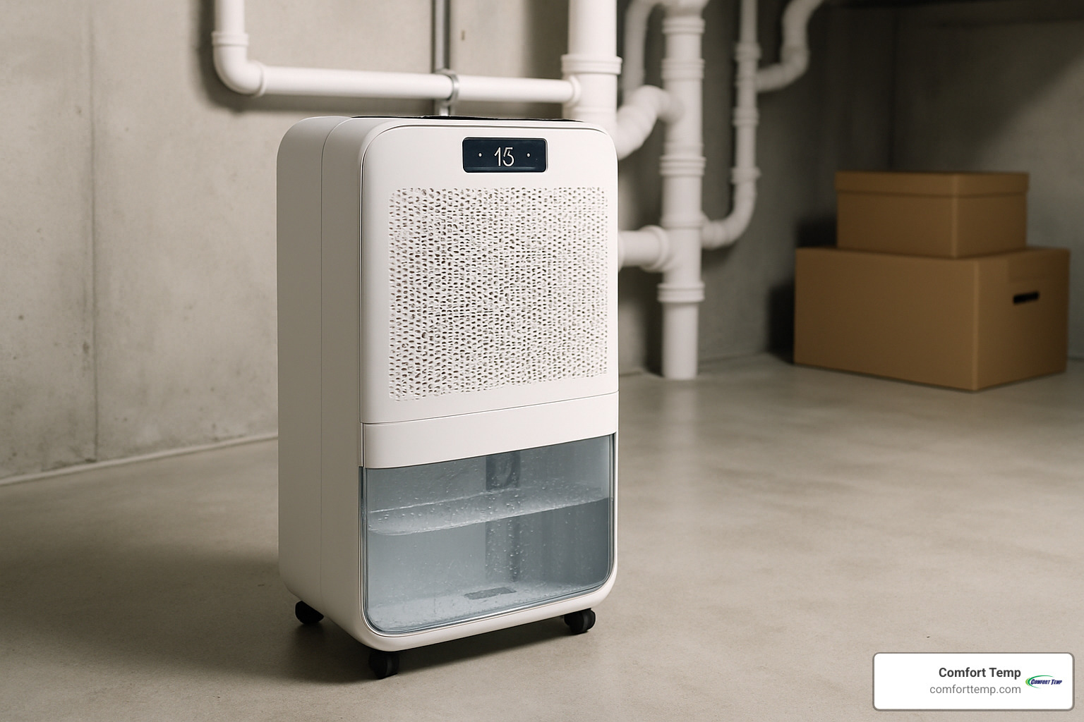 basement dehumidifier in action - humidifier vs dehumidifier