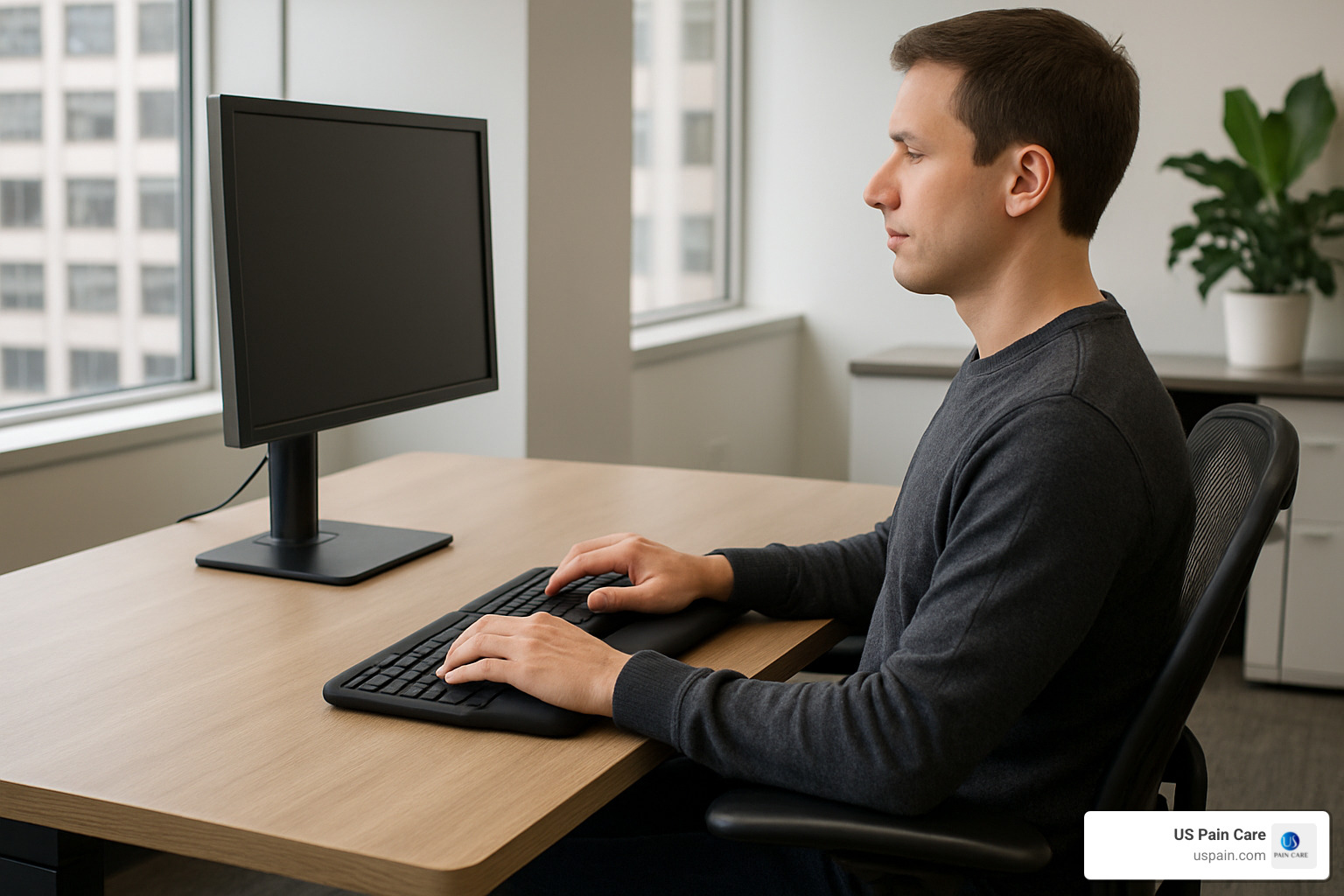 ergonomic workstation setup with proper wrist positioning - pain management for carpal tunnel ergonomic workstation setup with proper wrist positioning - pain management for carpal tunnel