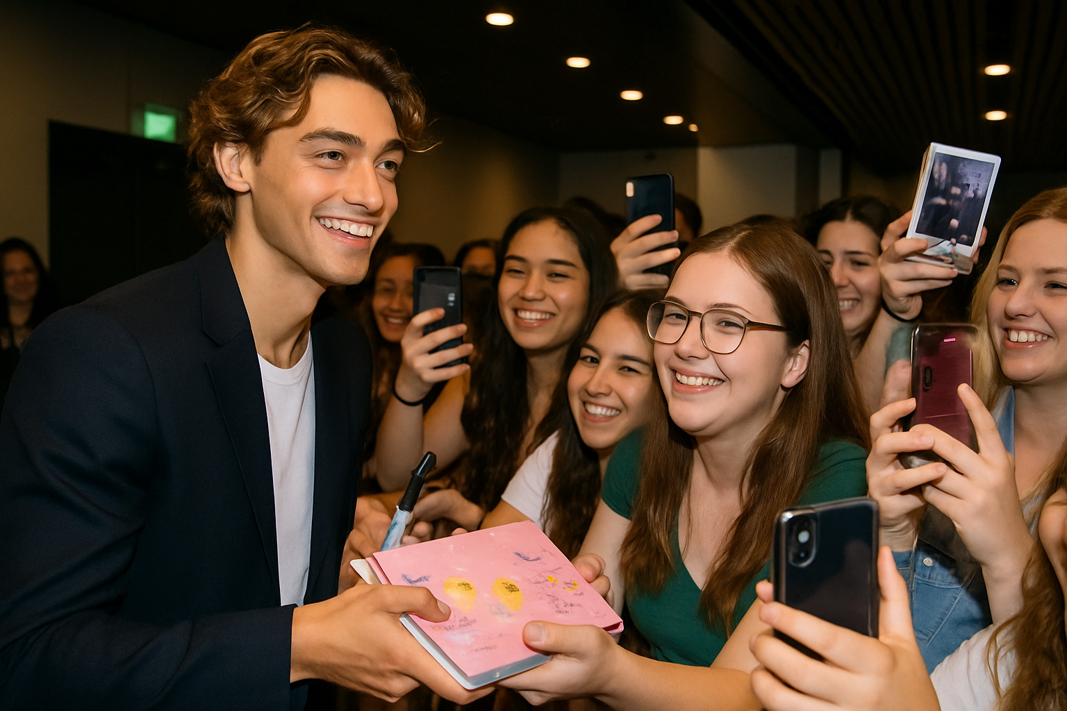 Gavin Casalegno at fan event interacting with supporters -  how old is gavin casalegno
