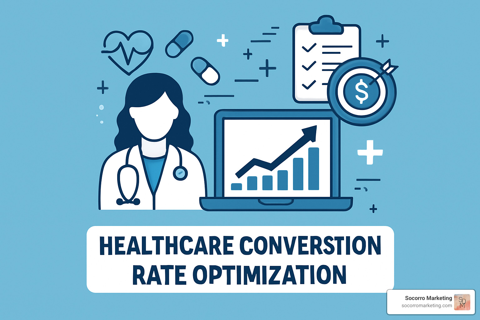 Optimized healthcare landing page with clear calls to action