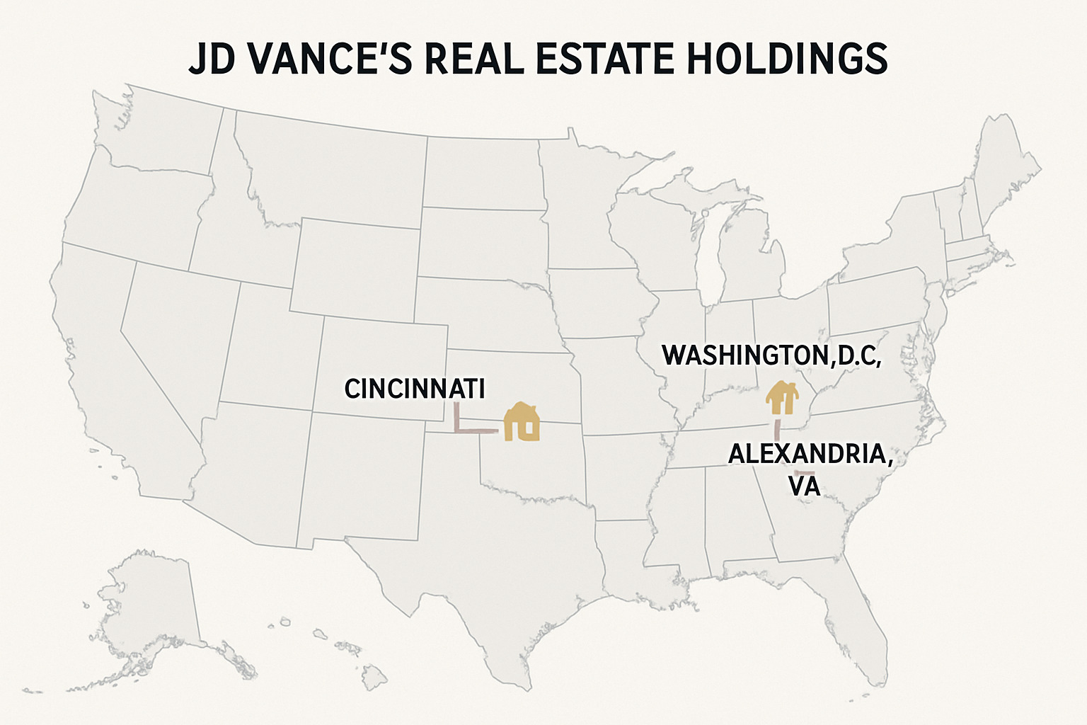 Property map showing JD Vance's real estate holdings - jd vance net worth