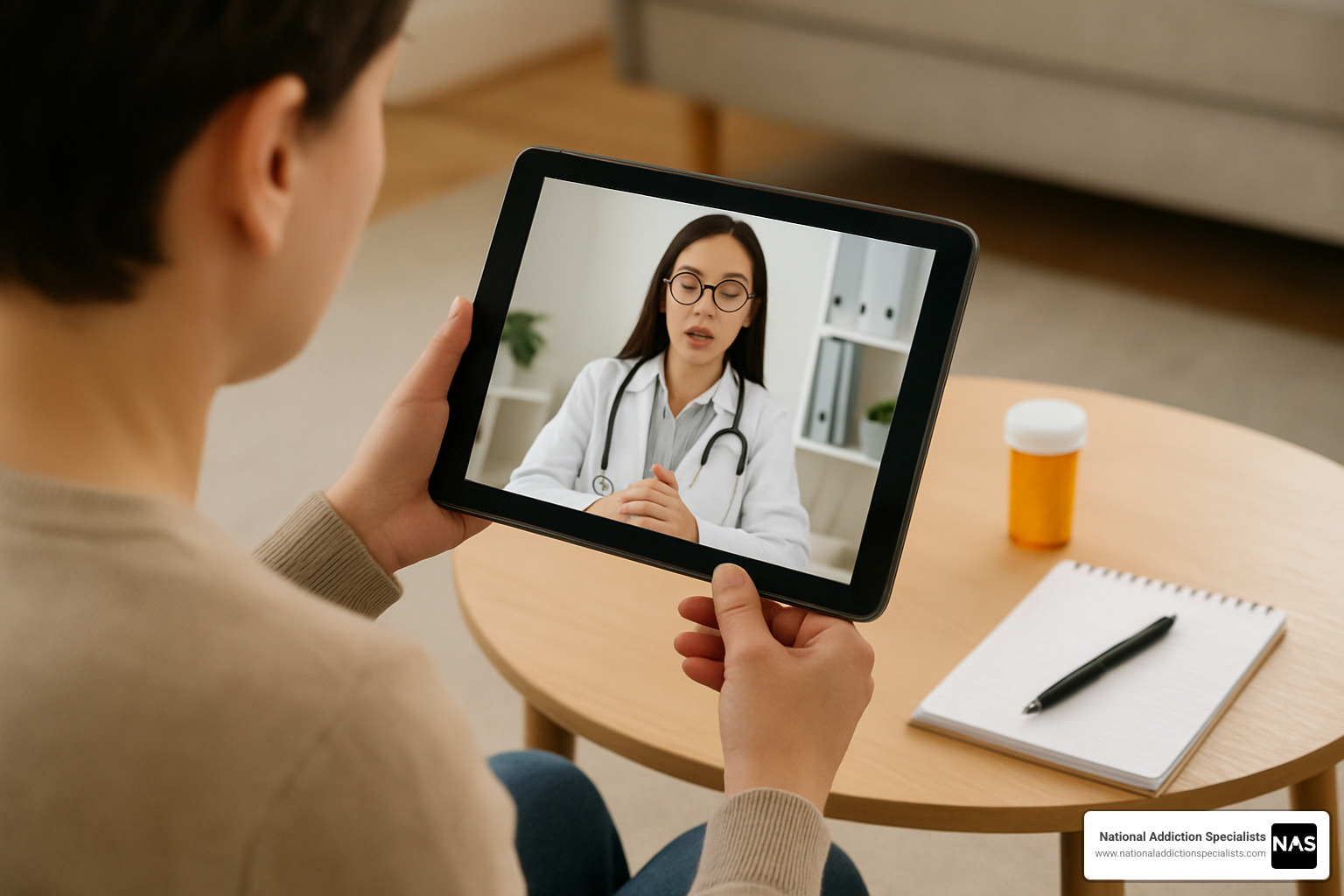 Telehealth addiction treatment session - Medicare addiction treatment