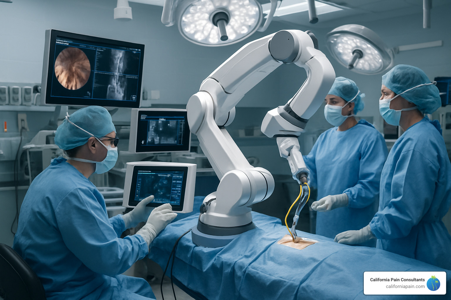 robotic surgical arm used in minimally invasive spine surgery - minimally invasive spine surgery
