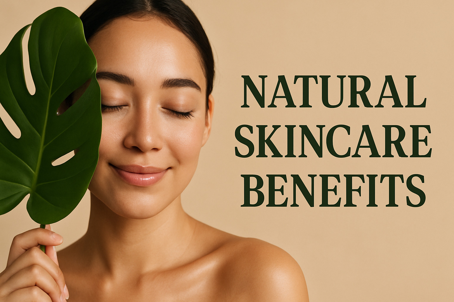 5-step natural skincare routine layout showing cleansing oil, hydrosol toner, antioxidant serum, natural moisturizer, and mineral sunscreen - natural skincare benefits