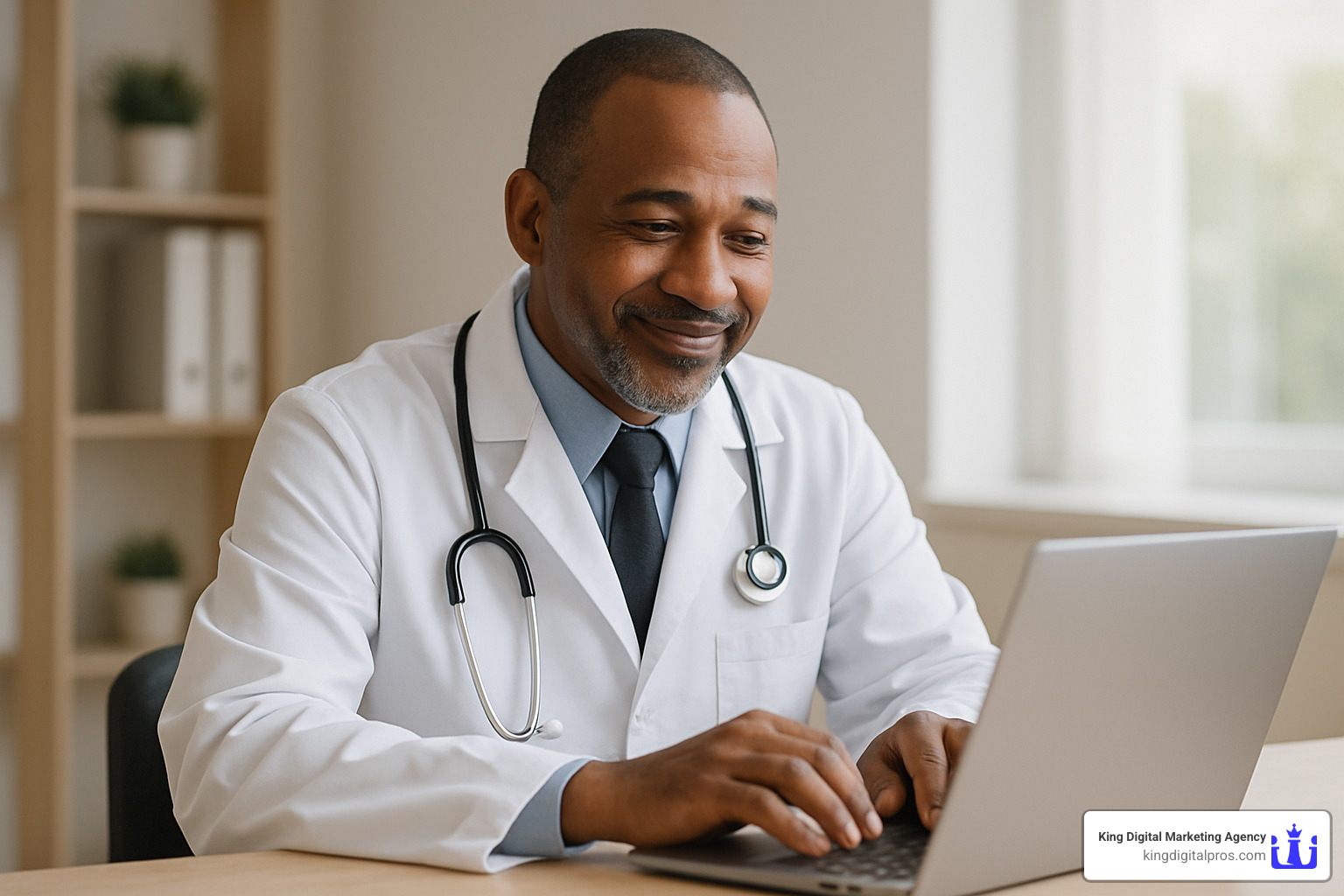 Doctor responding to online reviews with empathy and professionalism - medical online reputation management