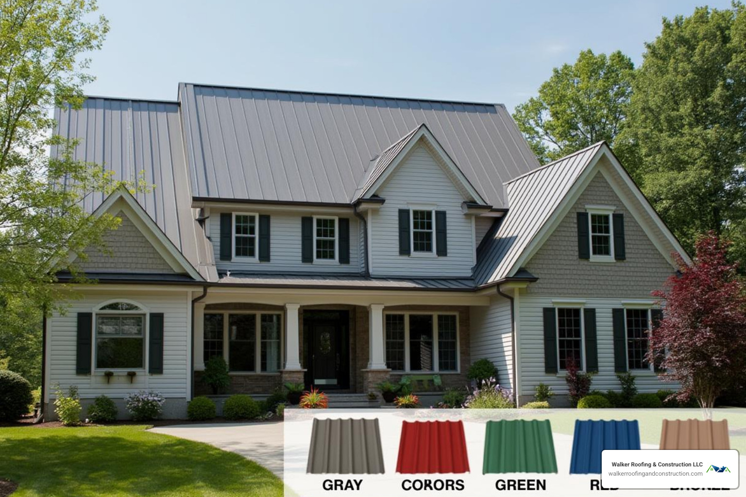 metal roof color palette on modern home - metal roof color options metal roof color palette on modern home - metal roof color options