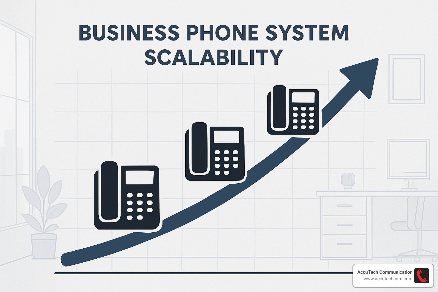 Growth chart showing business phone system scalability - Boston business phone systems