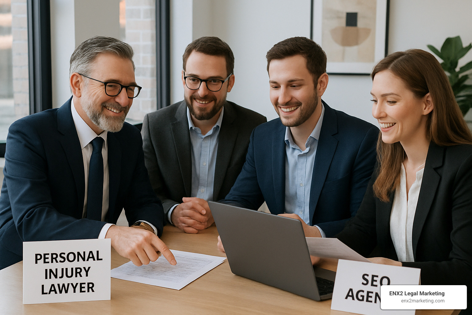 personal injury lawyer meeting with SEO agency representatives - seo agency for personal injury lawyers
