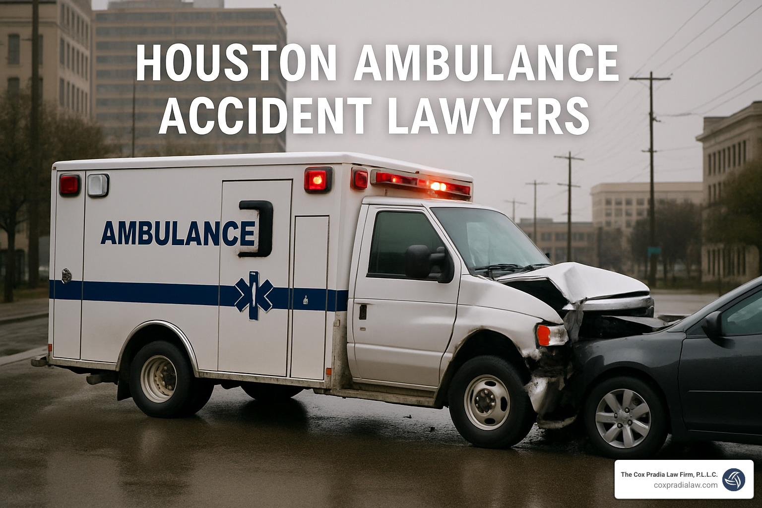 Evidence checklist showing photos of accident scene, witness statements, medical records, and ambulance data with checkboxes for each item - houston ambulance accident lawyers
