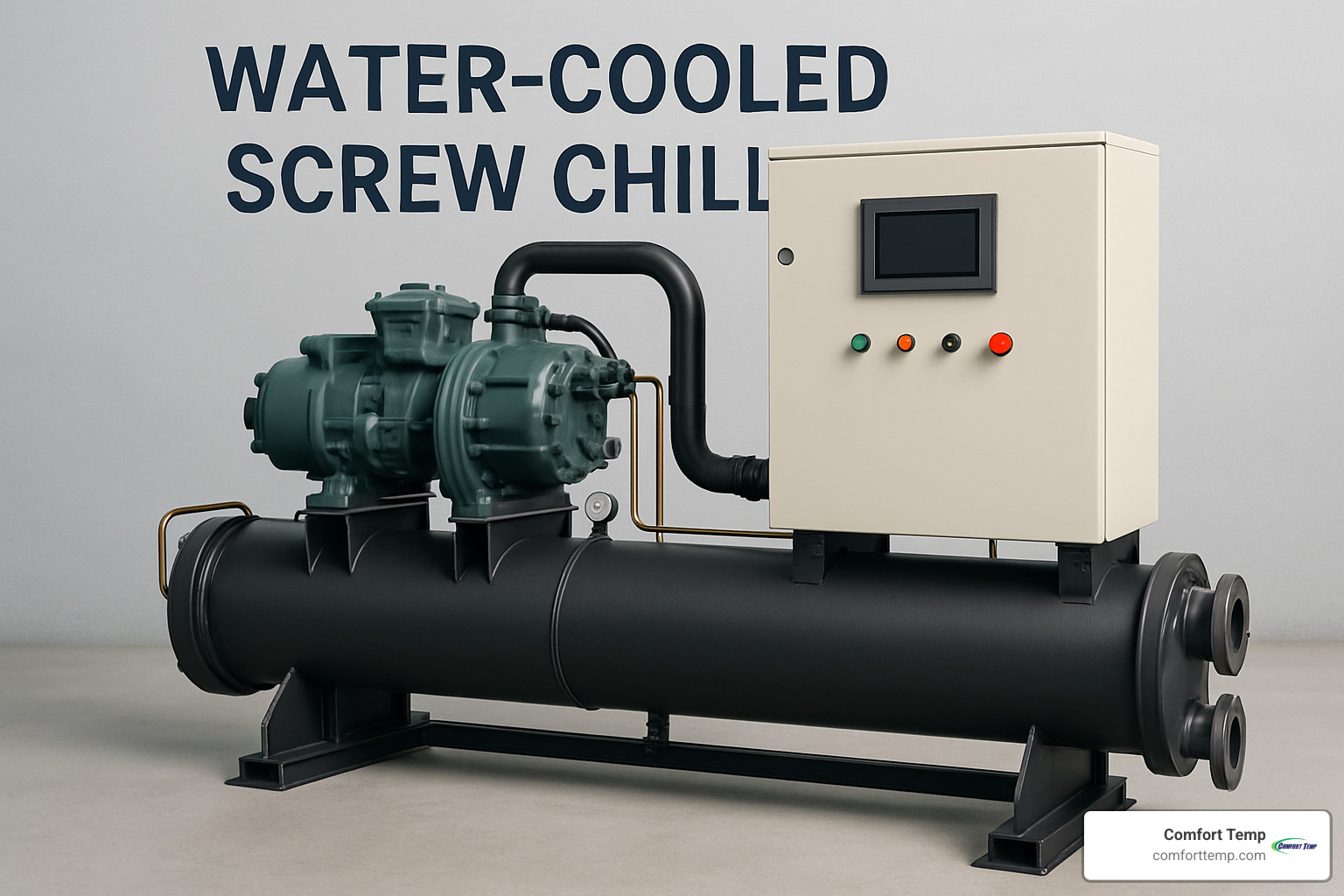 exploded view of water cooled screw chiller components - water cooled screw chiller