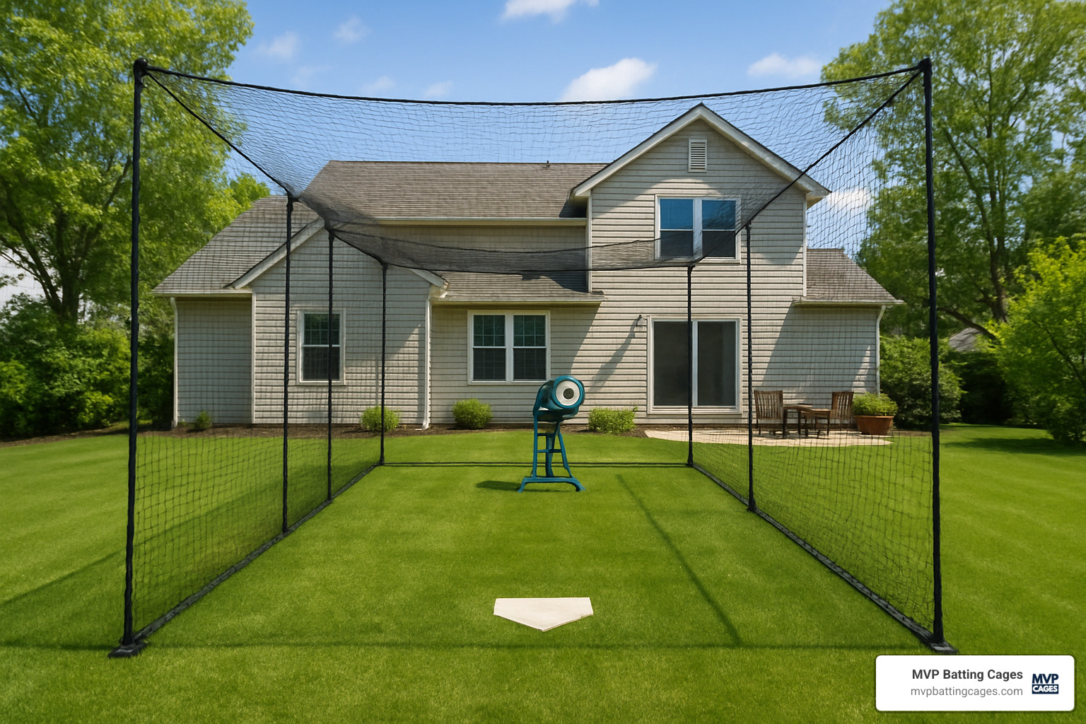 backyard cage layout - batting cages for kids
