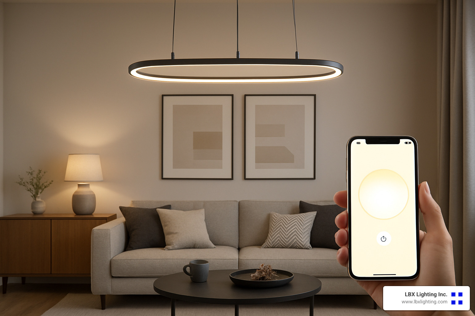 modern smart pendant light - living room modern light fixture