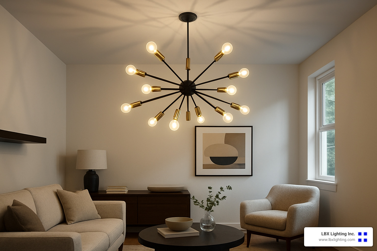 modern sputnik chandelier - living room modern light fixture