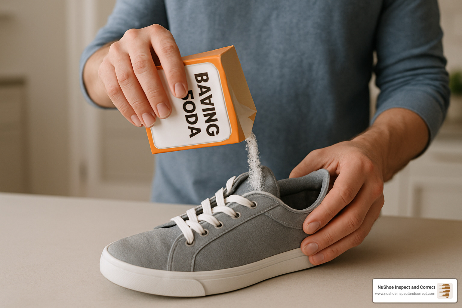 DIY baking soda application - how to eliminate foot odor