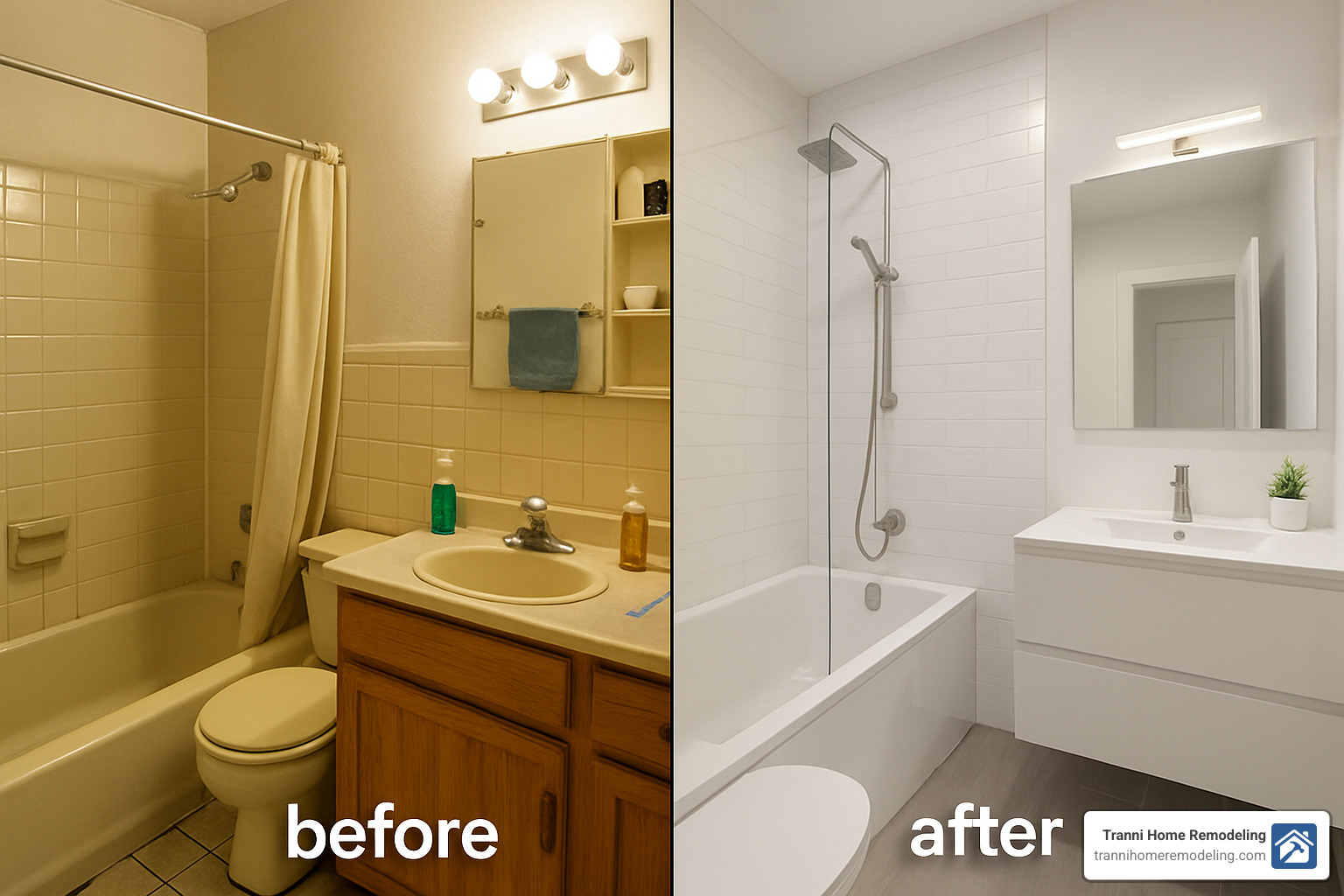 before and after bathroom renovation - bathroom renovation specialist