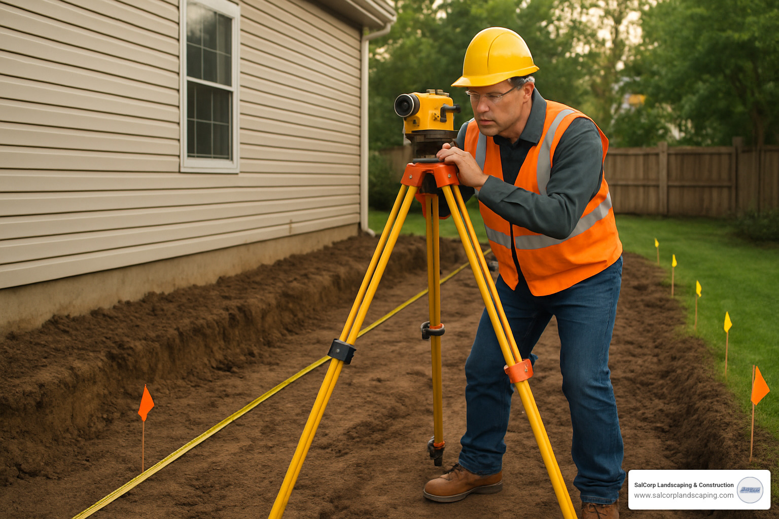 professional retaining wall installation site survey - retaining wall installation