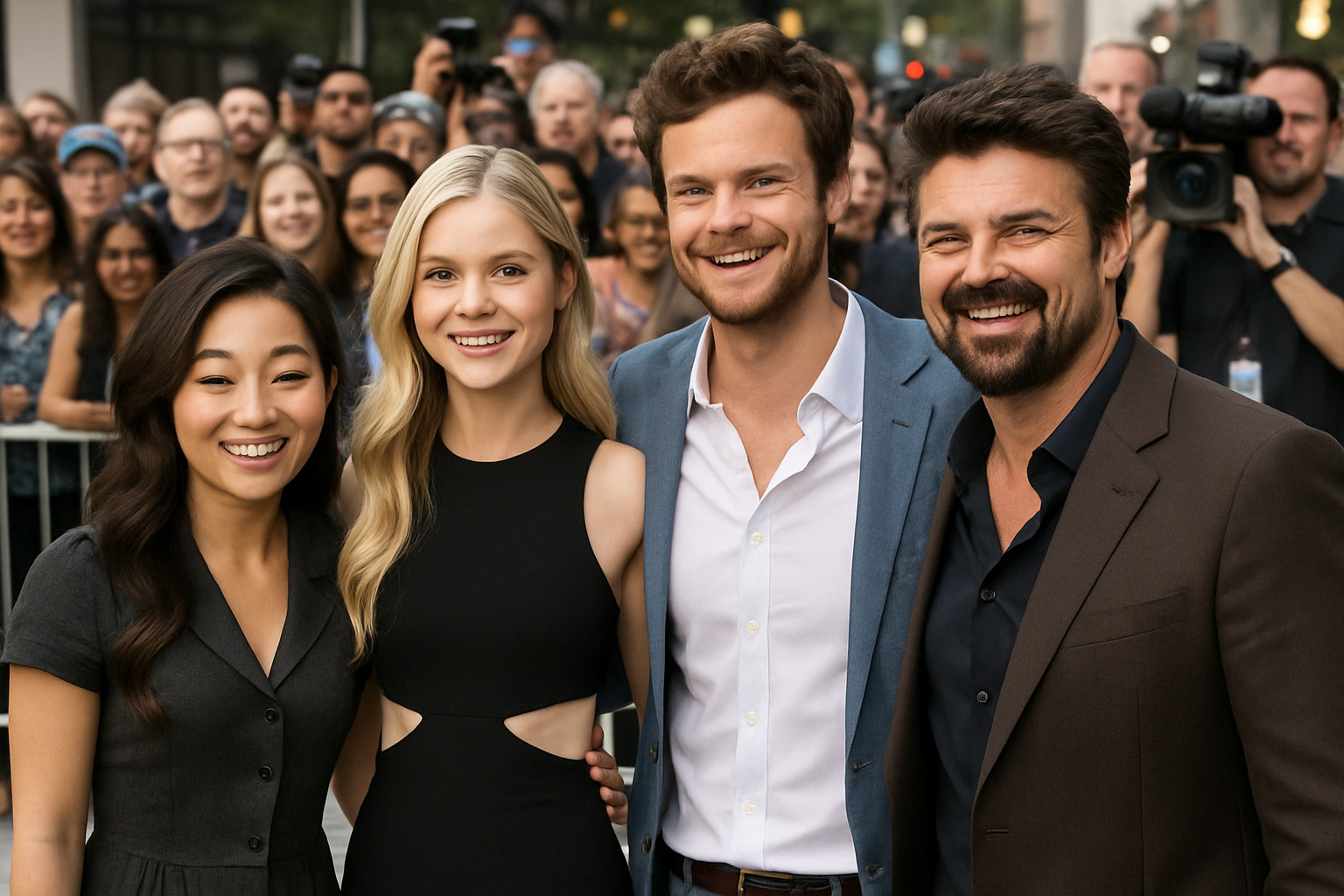 Supportive cast members from The Boys at public event - erin moriarty