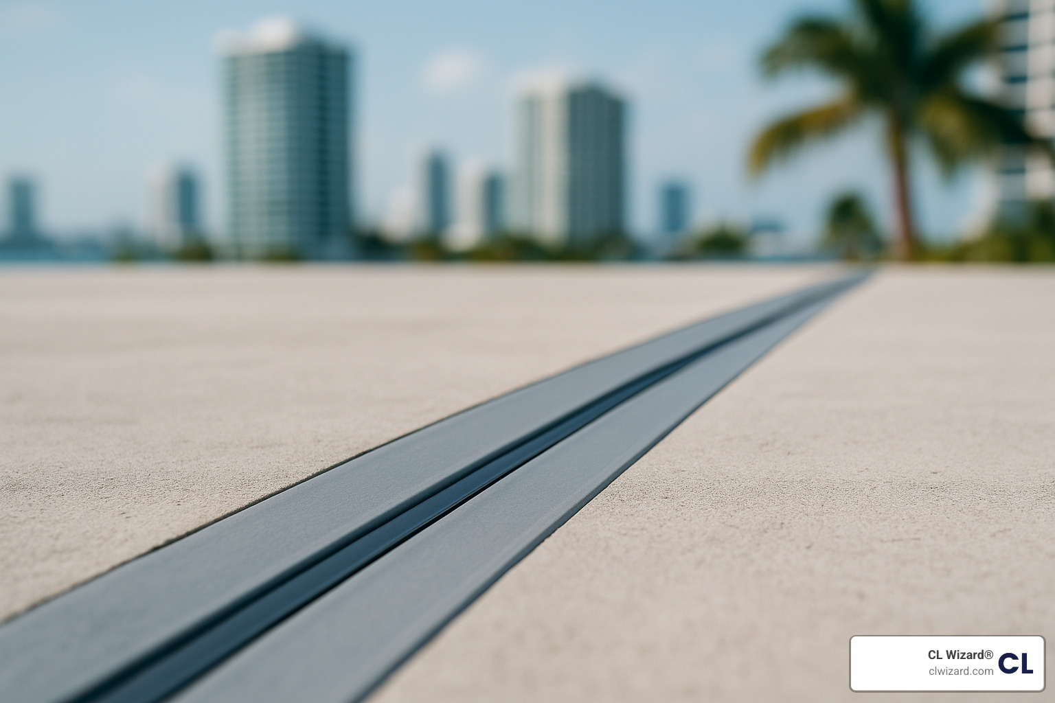 Final image showing successfully repaired commercial expansion joint - commercial expansion joint repair