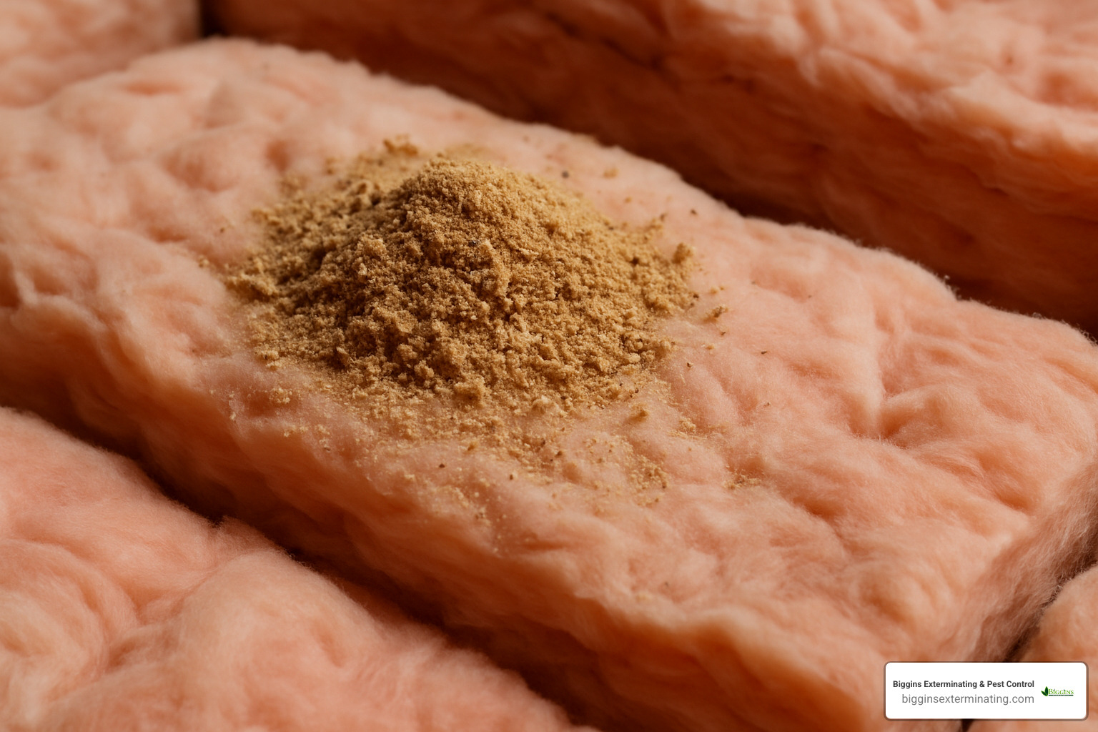 frass on insulation batts - ants in attic insulation