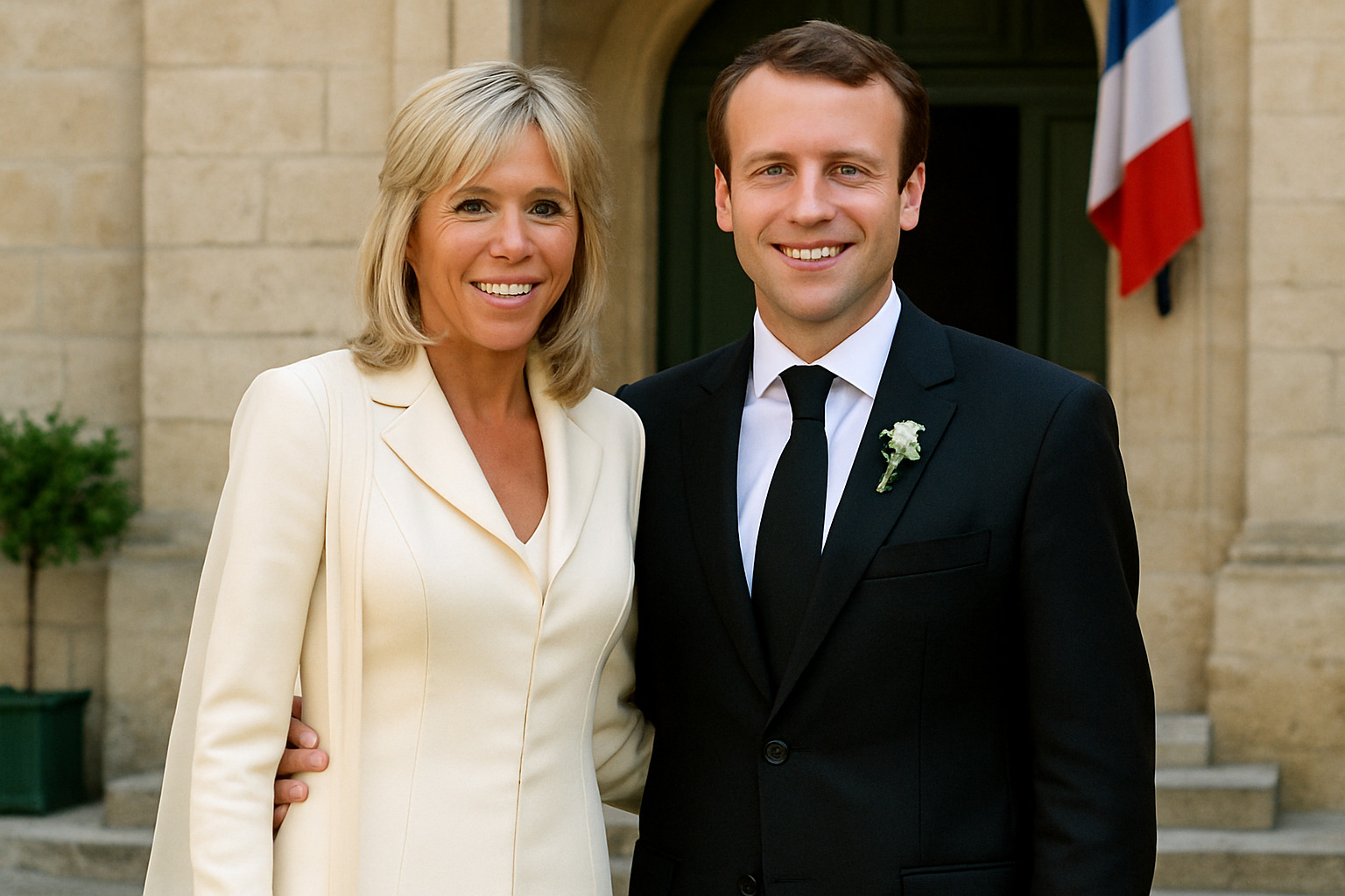 Wedding photo of Brigitte and Emmanuel Macron from 2007 - brigitte macron Wedding photo of Brigitte and Emmanuel Macron from 2007 - brigitte macron