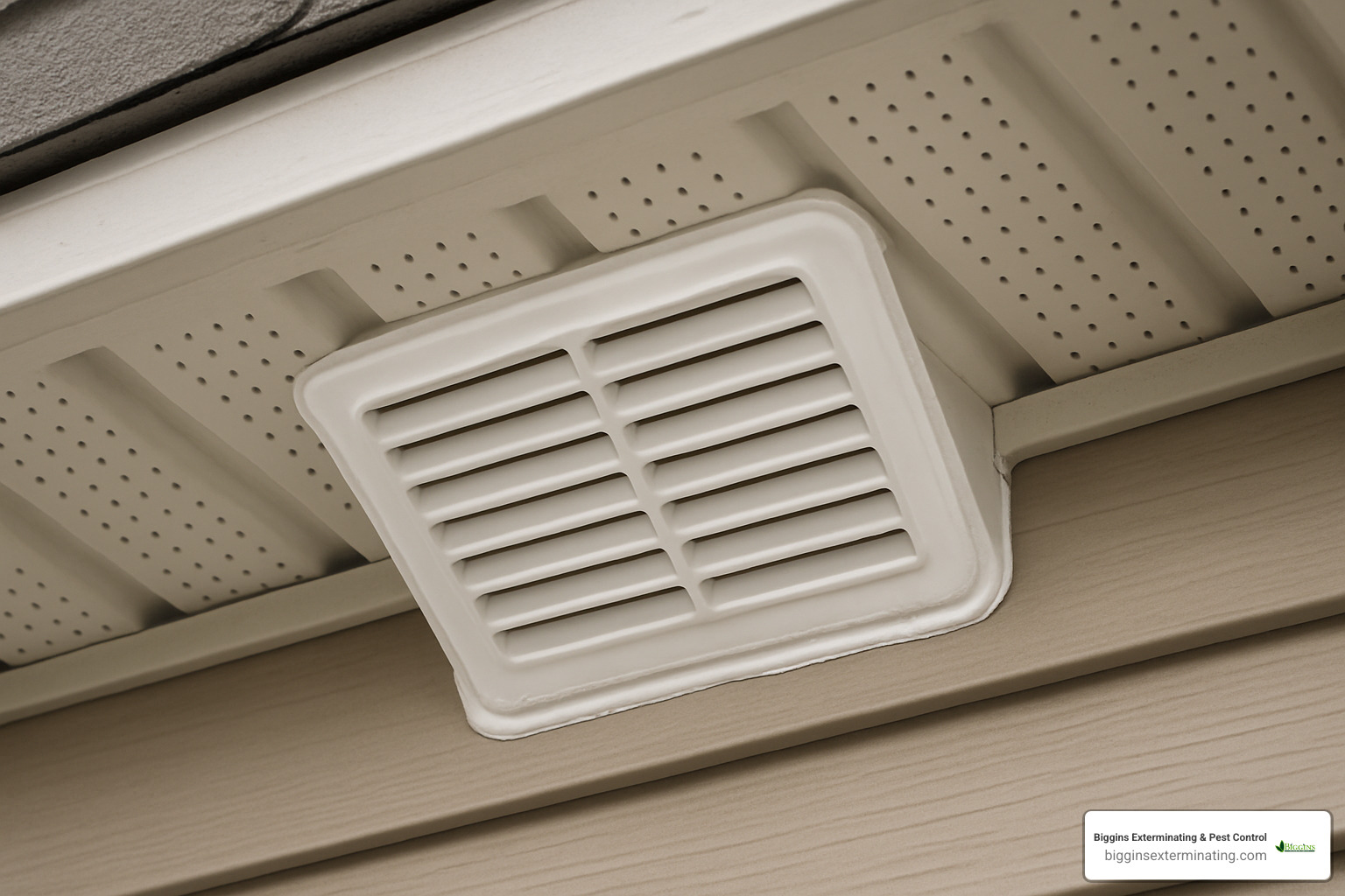 sealed soffit vent - ants in attic insulation