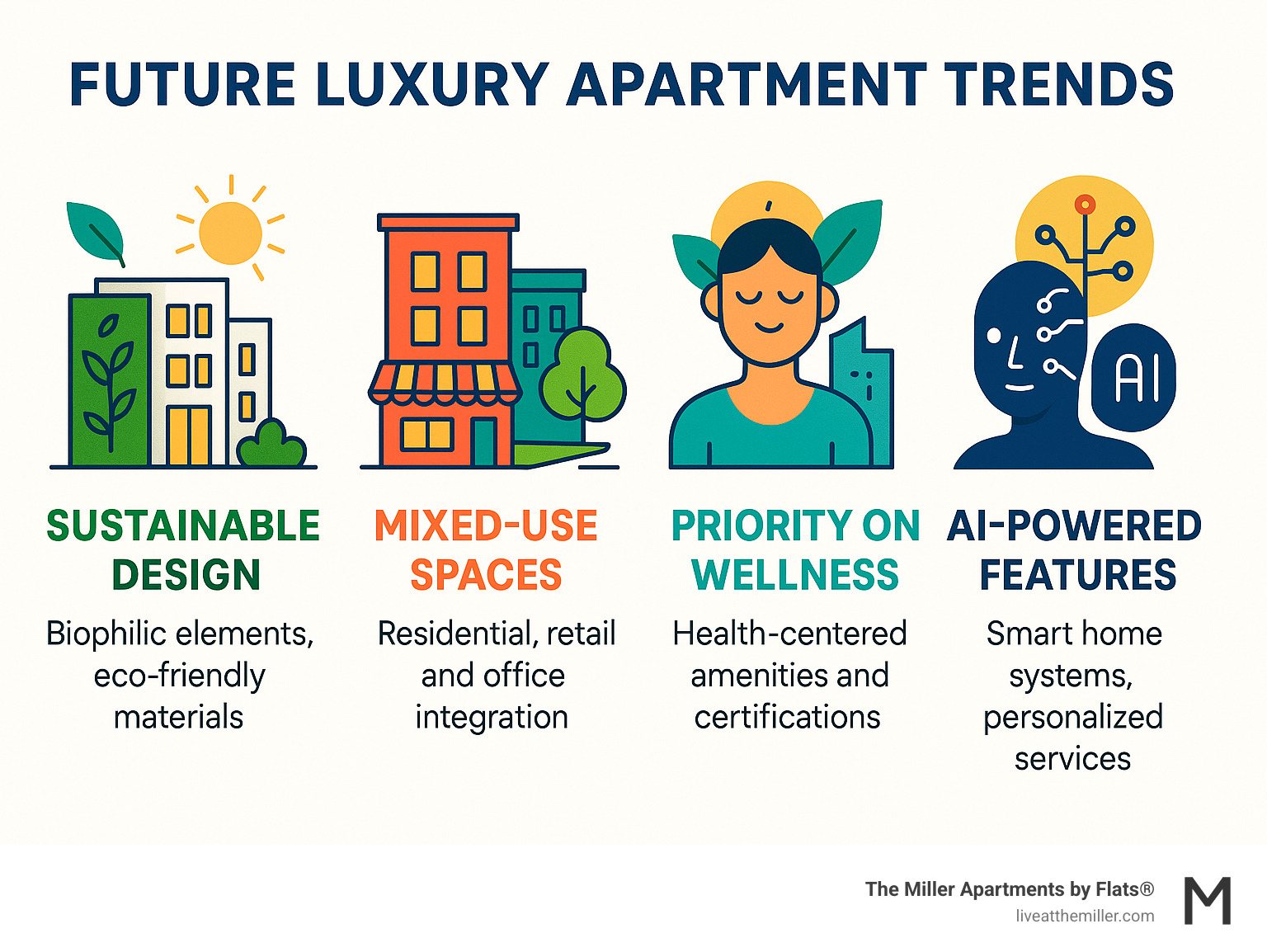 future luxury apartment trends - apartments with luxury amenities infographic 