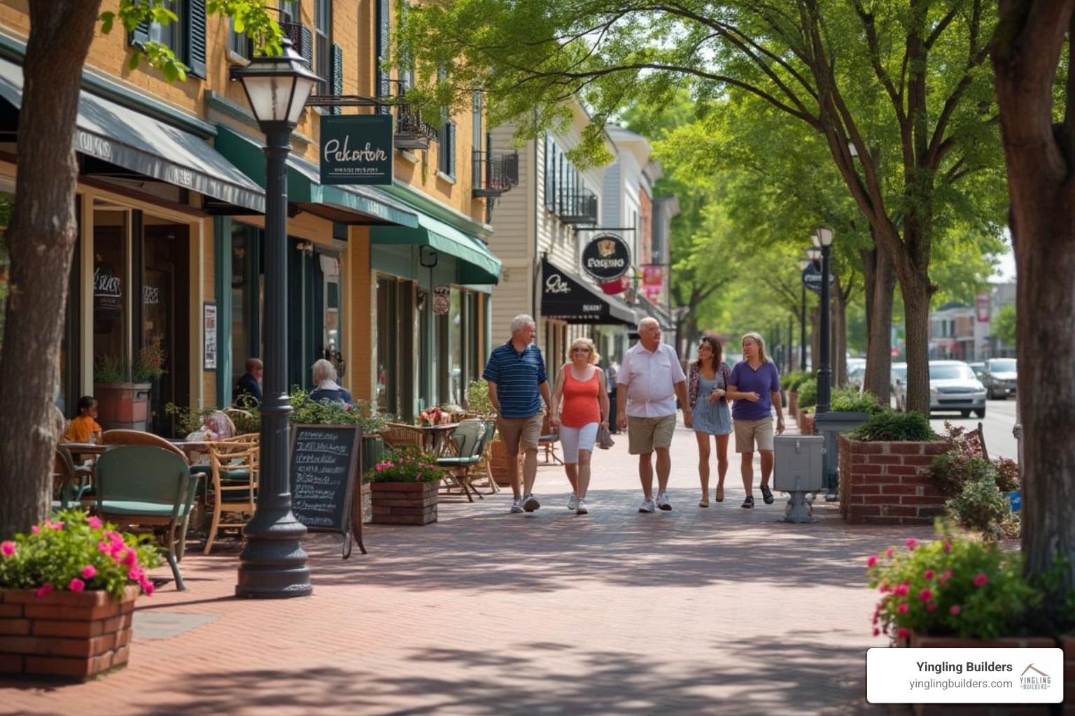 walkable town square - build a retirement home
