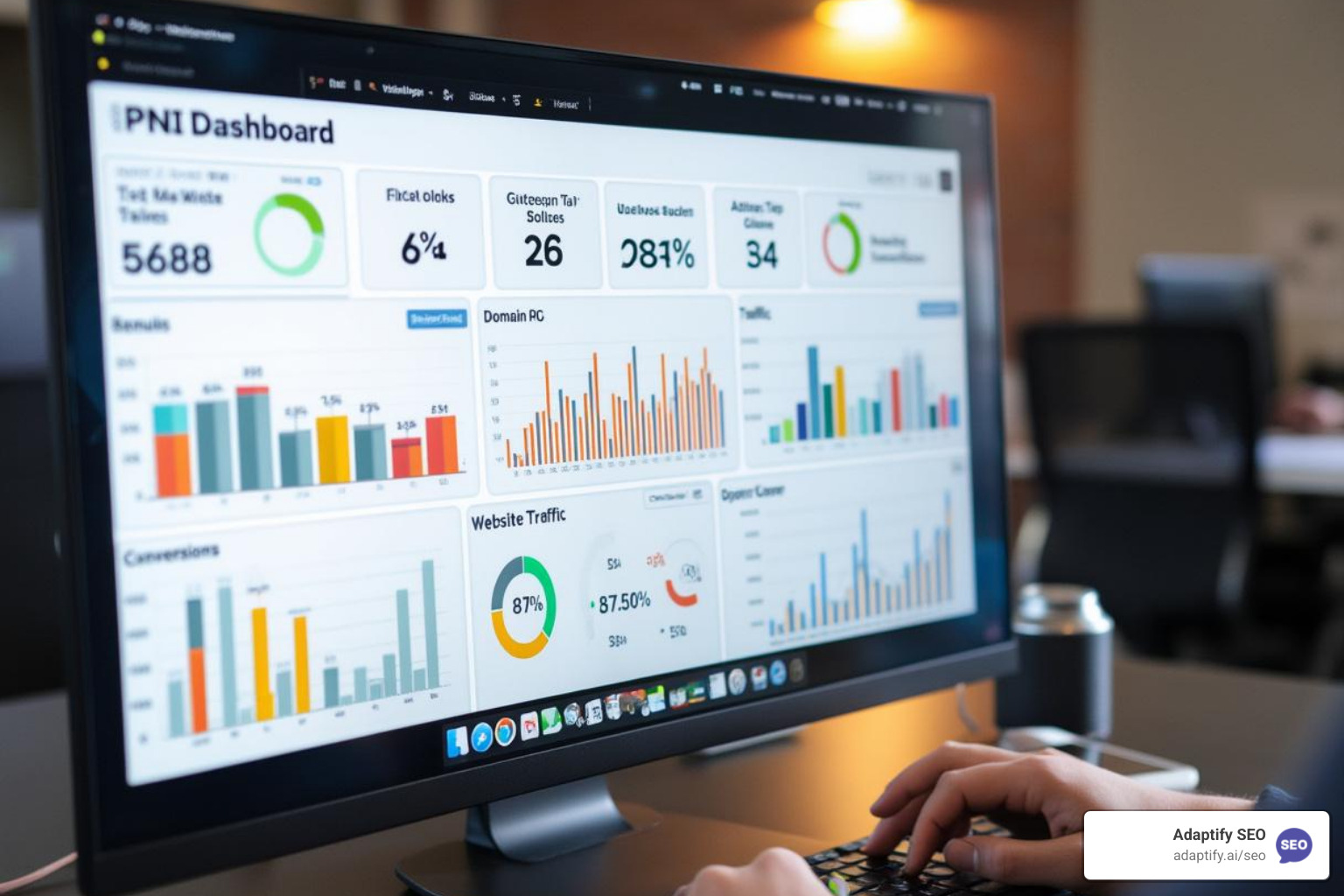 KPI dashboard showing digital PR metrics including backlinks, domain rating, traffic, and conversions - digital PR backlinks
