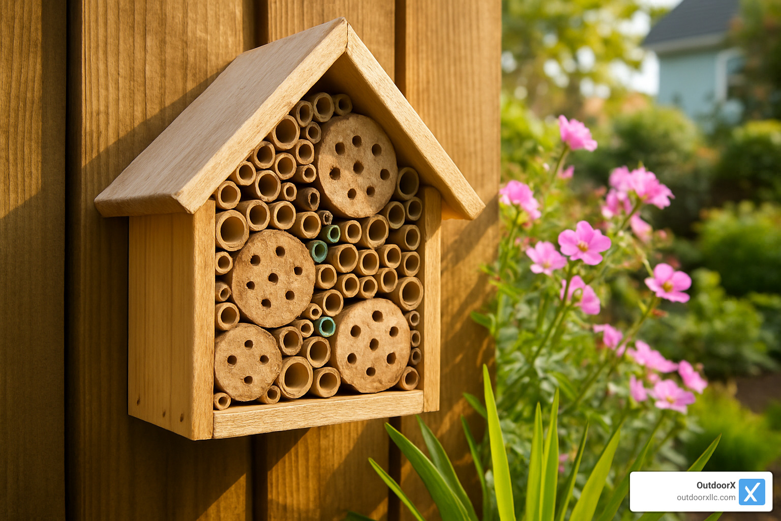backyard bee hotel - how to do spring yard cleanup
