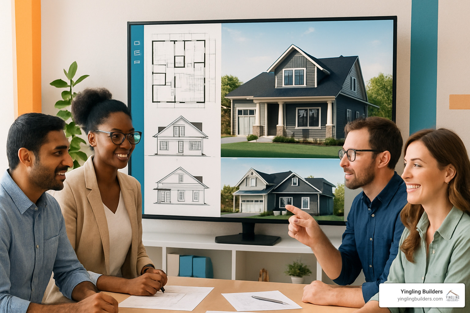 Advanced 3D home modeling software showing detailed floor plans, elevations, and virtual walk-through capabilities - custom home builder process