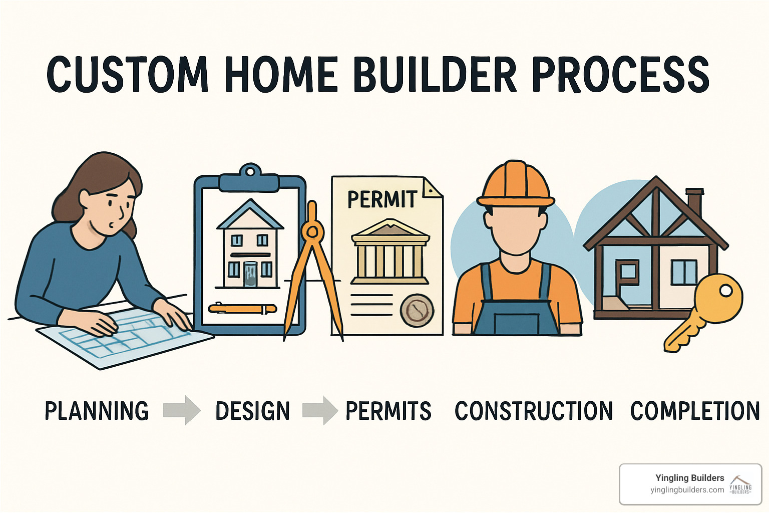 Homeowner using project management app on tablet showing construction progress, weather delays, and proactive communication features - custom home builder process