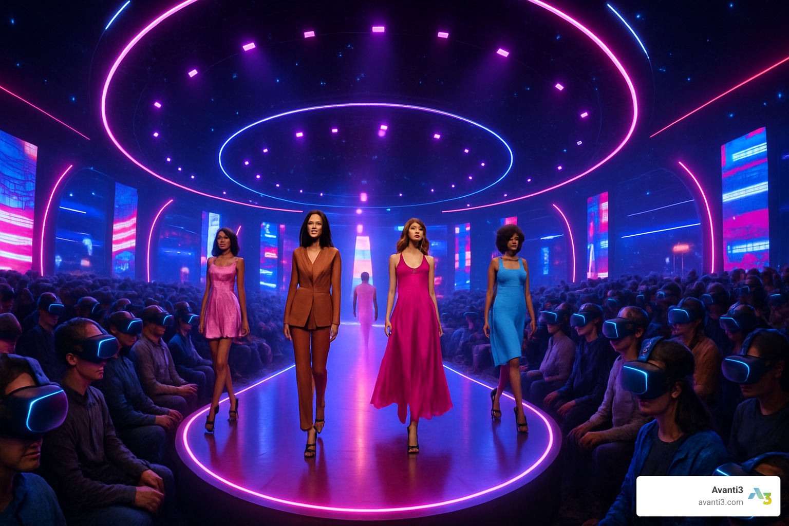 Virtual fashion show with 360-degree runway experience - ar and vr fashion experiences